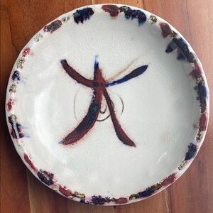 Vintage Handcrafted Ceramic Art bowl - Multicolor, signed